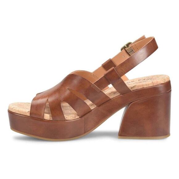 Kork-Ease Paschal Brown Wedge Sandals Size 10 Italian Leather BOHO COMFY NEW - Picture 7 of 9